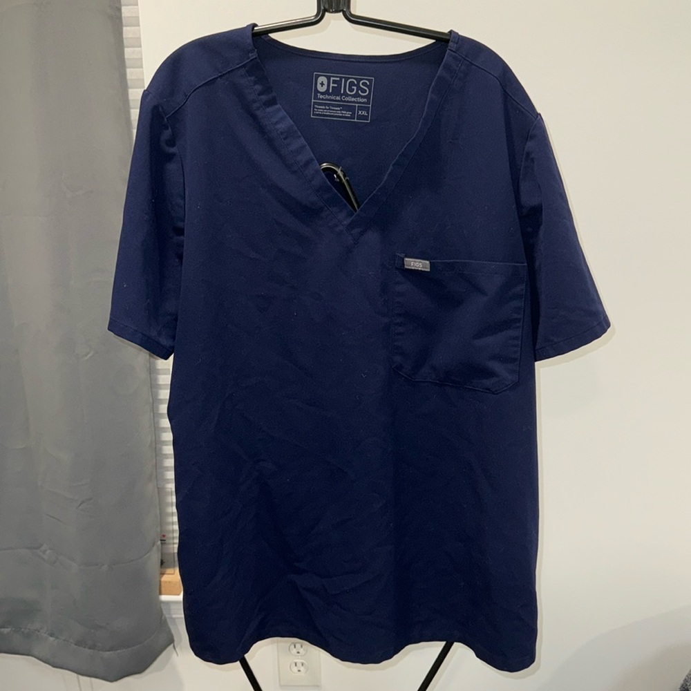 Figs Catarina One-Pocket Scrub Top- navy XXL